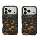 Halloween-themed magnetic protective case with pumpkin head design For iPhone