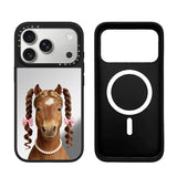 Fun Emoji Pony Magnetic Phone Case For iPhone