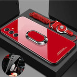 Tempered Glossy Glass Hard Back Case for Samsung
