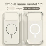 Frameless Solid Color Magnetic PC Case for iPhone