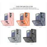 Magnetic Metal Lens Protection Stand Case For Samsung