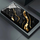 Gold marble texture phone case For Samsung