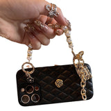 Luxury Fashion Lanyard 3D Camellia Case for IPhone