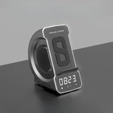 Retro Bluetooth Speaker with Radio Wireless Charging Bluetooth Speaker TF Card Clock Outdoor Speaker