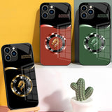 Plating Glass Dragon Phone Case For iPhone