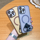 360°stand Matte Surface Bracket Shell magnetic Case For iphone