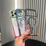 Gradient Clear Magnetic Phone Case For iPhone