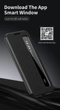 Smart Leather Window View Touch Display Flip Shell Case for Samsung
