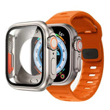 Silicone Band + Protective Case For Apple Watch