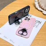 360°stand Matte Surface Bracket Shell magnetic Case For iphone