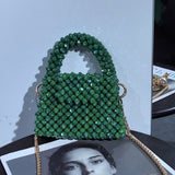 Mini Handmade Beaded Square Bag