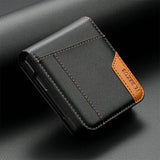 Business Leather Wallet Card Solt Case For Samsung Galaxy Z Flip