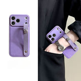 New camellia wrist-strap phone case For iPhone