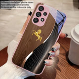 Wood grain Golden Horse Case for Samsung