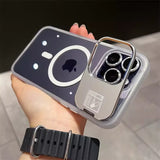 Transparent multi-dimensional stand magnetic Case For iPhone