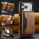 2 in 1 Magnetic Leather Wallet Case for iPhone