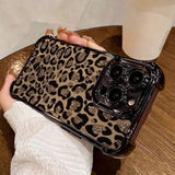 Plating Glitter Leopard Print Plating Phone Case For iPhone