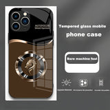 Plating Glass Dragon Phone Case For iPhone
