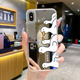 Popular cartoon pets Mirror phone case For iPhone