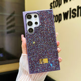 Luxury Flashing Swan Shockproof and Anti Drop Back Phone Case for Samsung