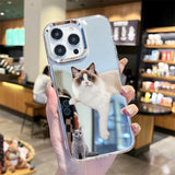 Popular cartoon pets Mirror phone case For iPhone
