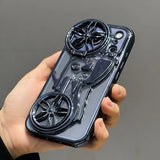 Luxury Transparent Motorcycle Camera Bracket Stand Case for iPhone