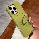 Liquid Silicone Magnetic Holder Phone Case for IPhone