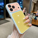 Stylish color-blocked protective case for iPhone