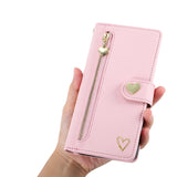 Zipper Cards Solt Wallet Leather Case For Samsung Galaxy