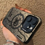Mechanical-Style Circuit Pattern IMD Phone Case For iPhone