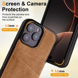 Wallet-style genuine leather phone case For iPhone