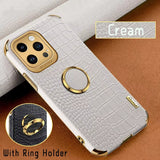 Crocodile Leather Plating Silicone case For iPhone