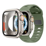 Silicone Band + Protective Case For Apple Watch