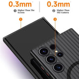 Corrugated Grating Anti-Slip Strip Magnetic Skin-Feel Full-Coverage Drop-Proof Phone Case for Samsung