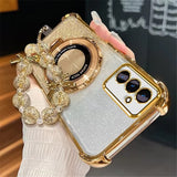Luxury Glitter Lanyard Ring Stand Phone Case For Samsung