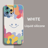Silicone Graffiti Smile Magnetic Case for iPhone
