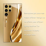 Gold-curve electroplated protective phone case For Samsung