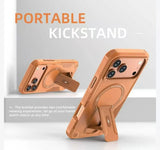 Magnetic Stand Invisible  Wireless Charging Anti-fall Case For iPhone