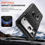 Mecha Windmill Magnetic Ring Holder Card Holder Anti-drop Phone Case for iPhone