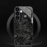 Circuit Board-Style Tempered Glass Shock-Resistant Phone Case For Samsung