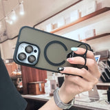 360°stand Matte Surface Bracket Shell magnetic Case For iphone