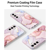 Gold marble-pattern hard case for Samsung