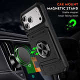 Mecha Windmill Magnetic Ring Holder Card Holder Anti-drop Phone Case for iPhone
