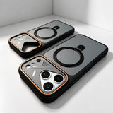 New Matte Anti-Drop MagSafe Case with Magnetic Ring Stand For iPhone
