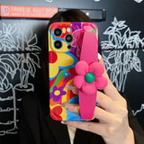 Creative Crossbody Strap Flower Wristband case for iPhone