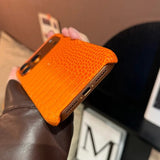 Alligator-Patterned PU Leather Phone Case For iPhone