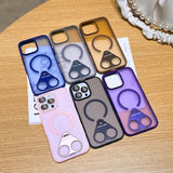 360°stand Matte Surface Bracket Shell magnetic Case For iphone