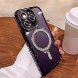 Magnetic Diamond Electroplating Soft Case for iphone