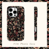 Retro Floral Double-Layer Shock-Resistant Phone Case For iPhone