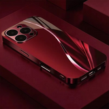 Affordable luxury electroplated glass shock-resistant phone case For iPhone